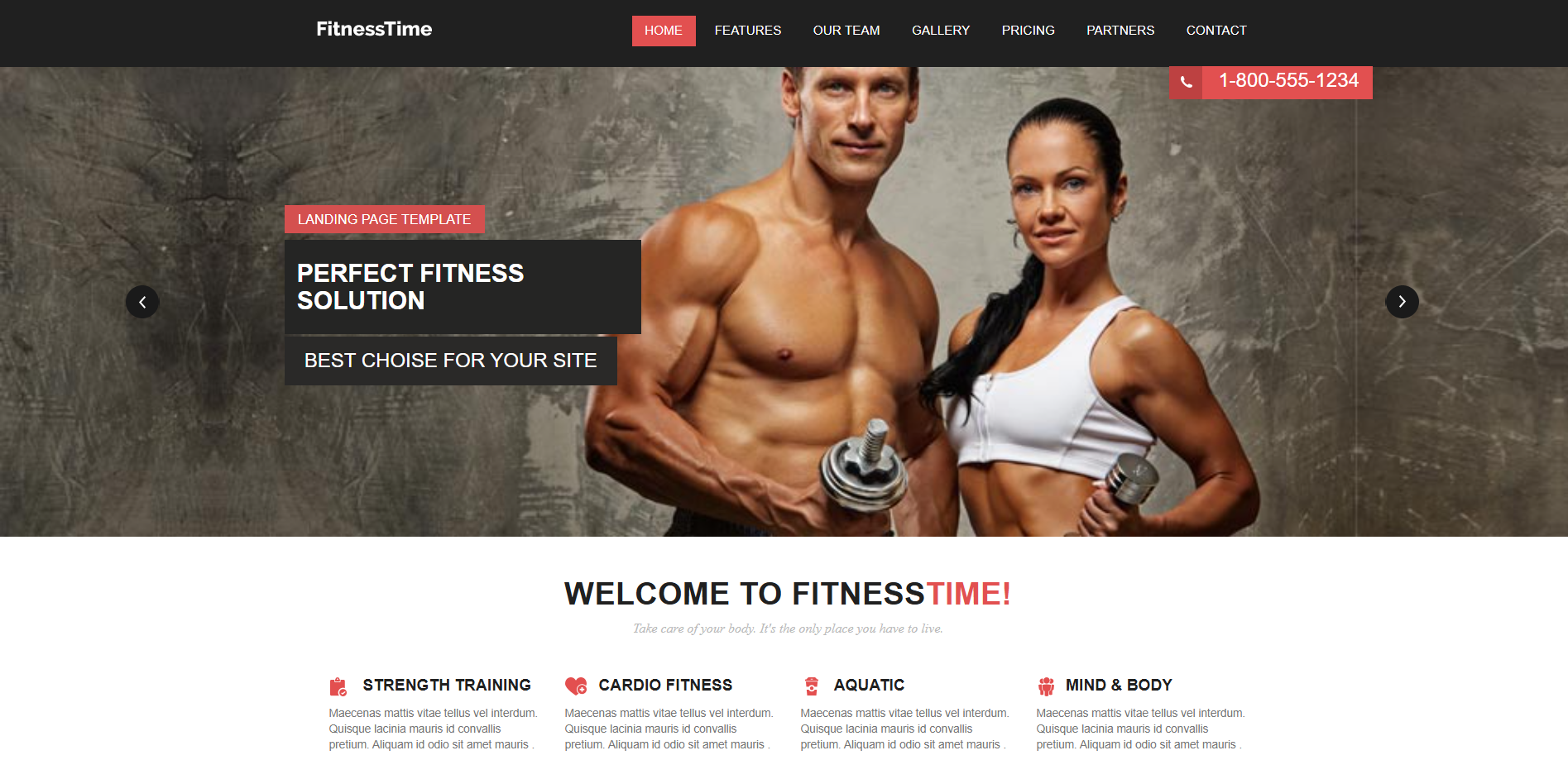Fitness Time Website