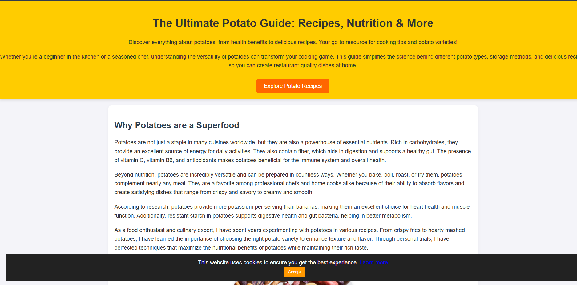 Potato Website Website